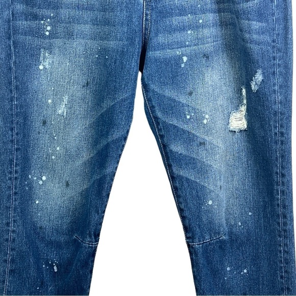 Wildfox Jeans Women's 28 Baggy Crop Da Vinci Medium Wash Distressed - Picture 3 of 12